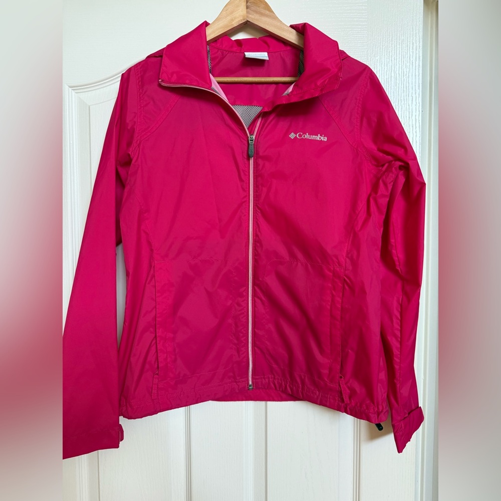 Columbia Fuchsia Outdoor Rain Jacket